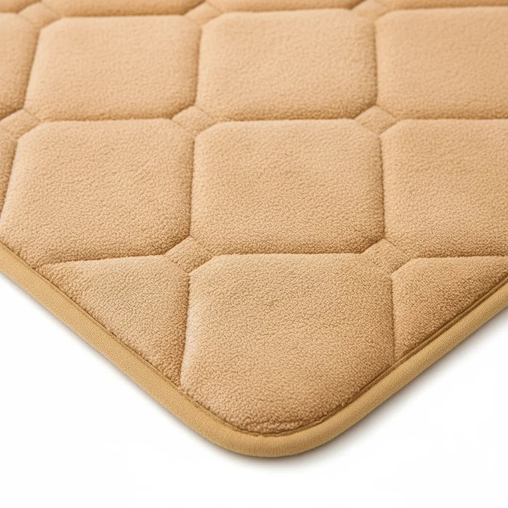 Tapis de Bain Microfibre Mémoire de Forme Sable Chaud