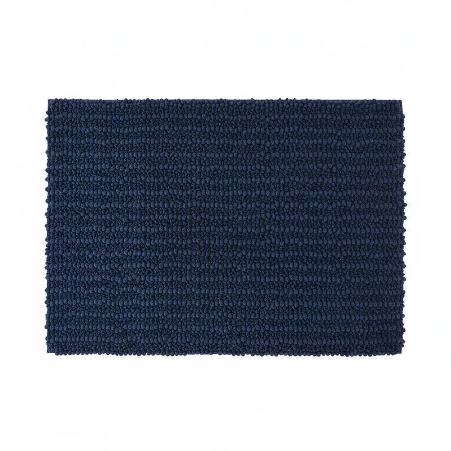 Tapis de Bain Moelleux Confort Bleu Nuit