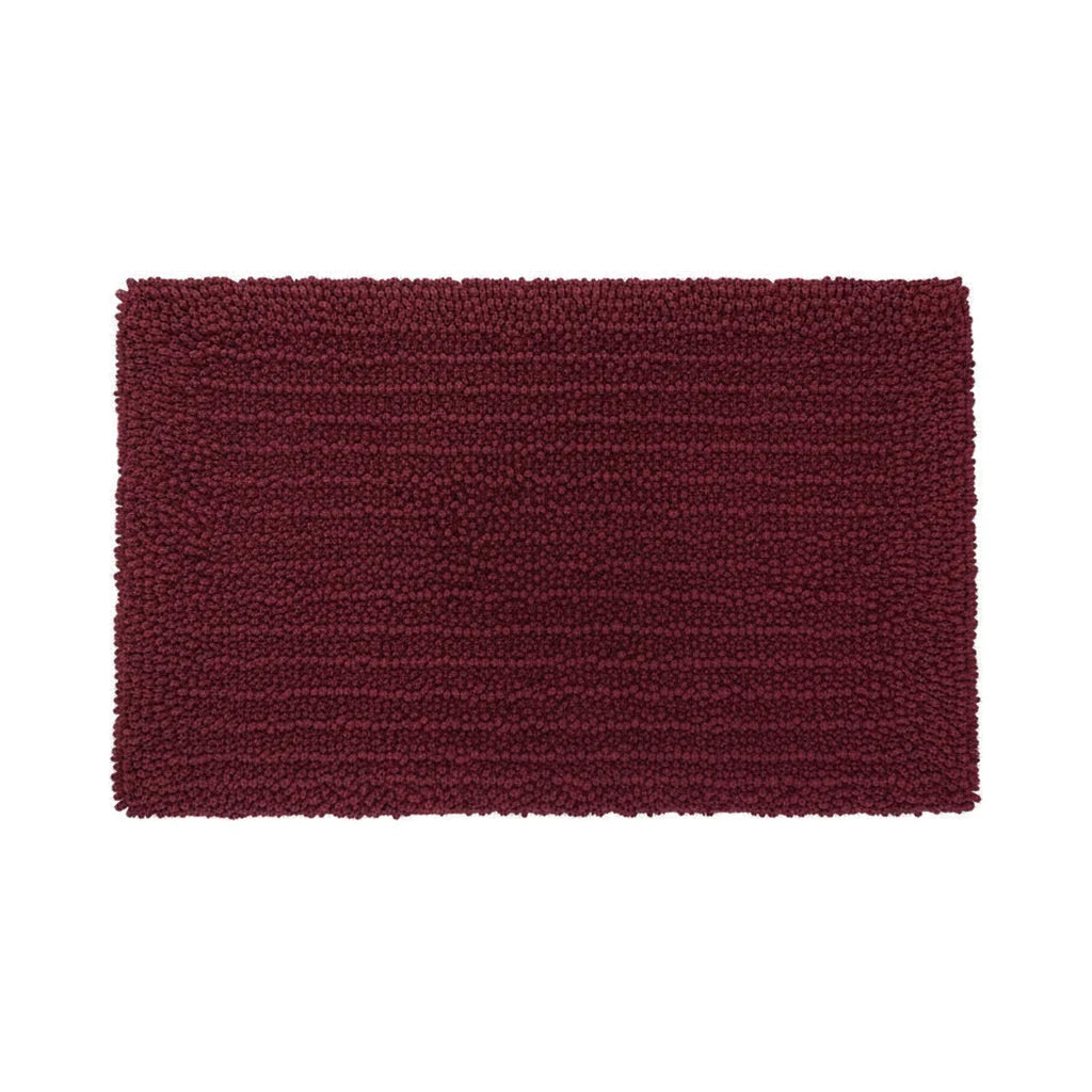 Tapis de Bain Moelleux Confort Bordeaux Profond