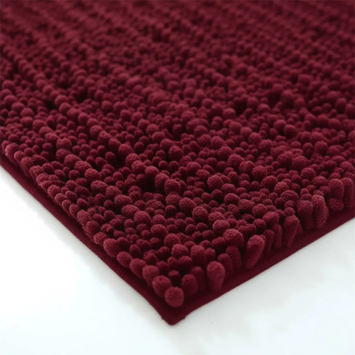 Tapis de Bain Moelleux Confort Bordeaux Profond