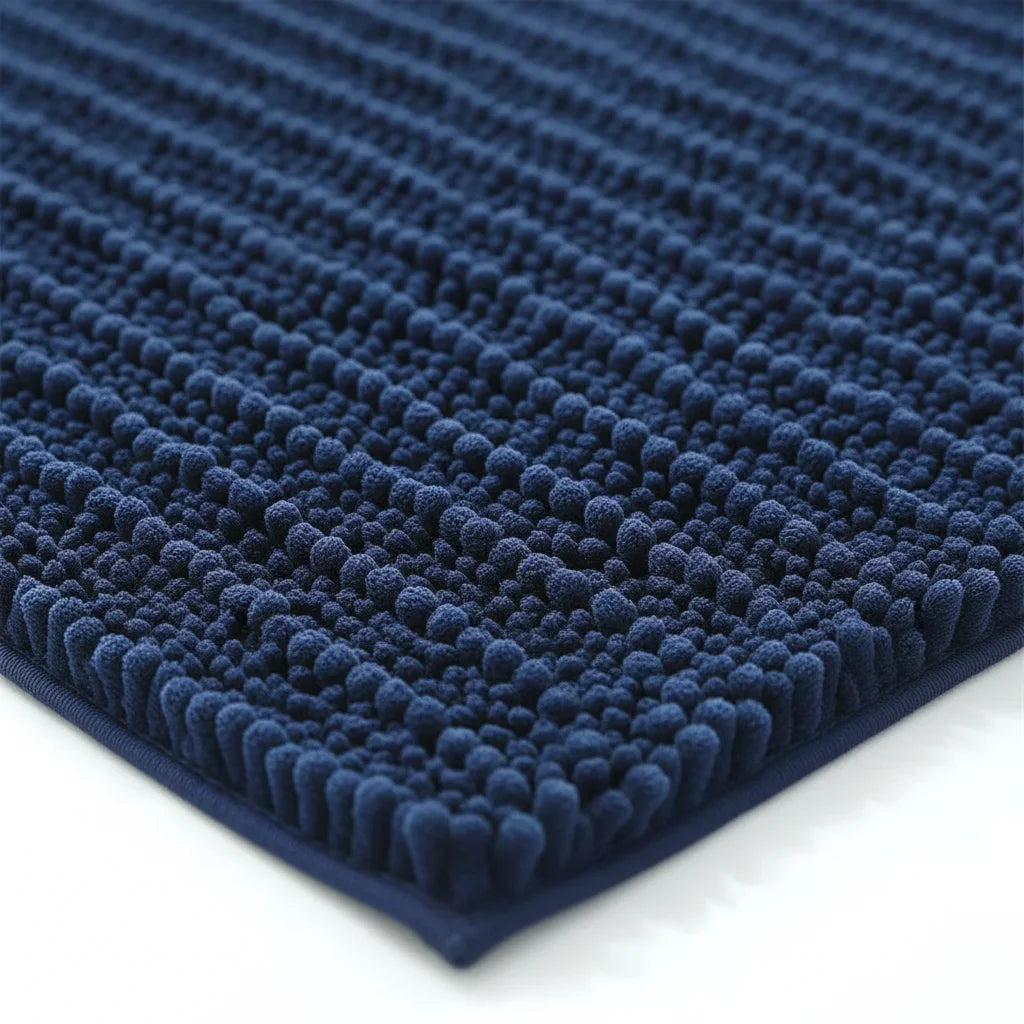 Tapis de Bain Moelleux Confort Bleu Nuit