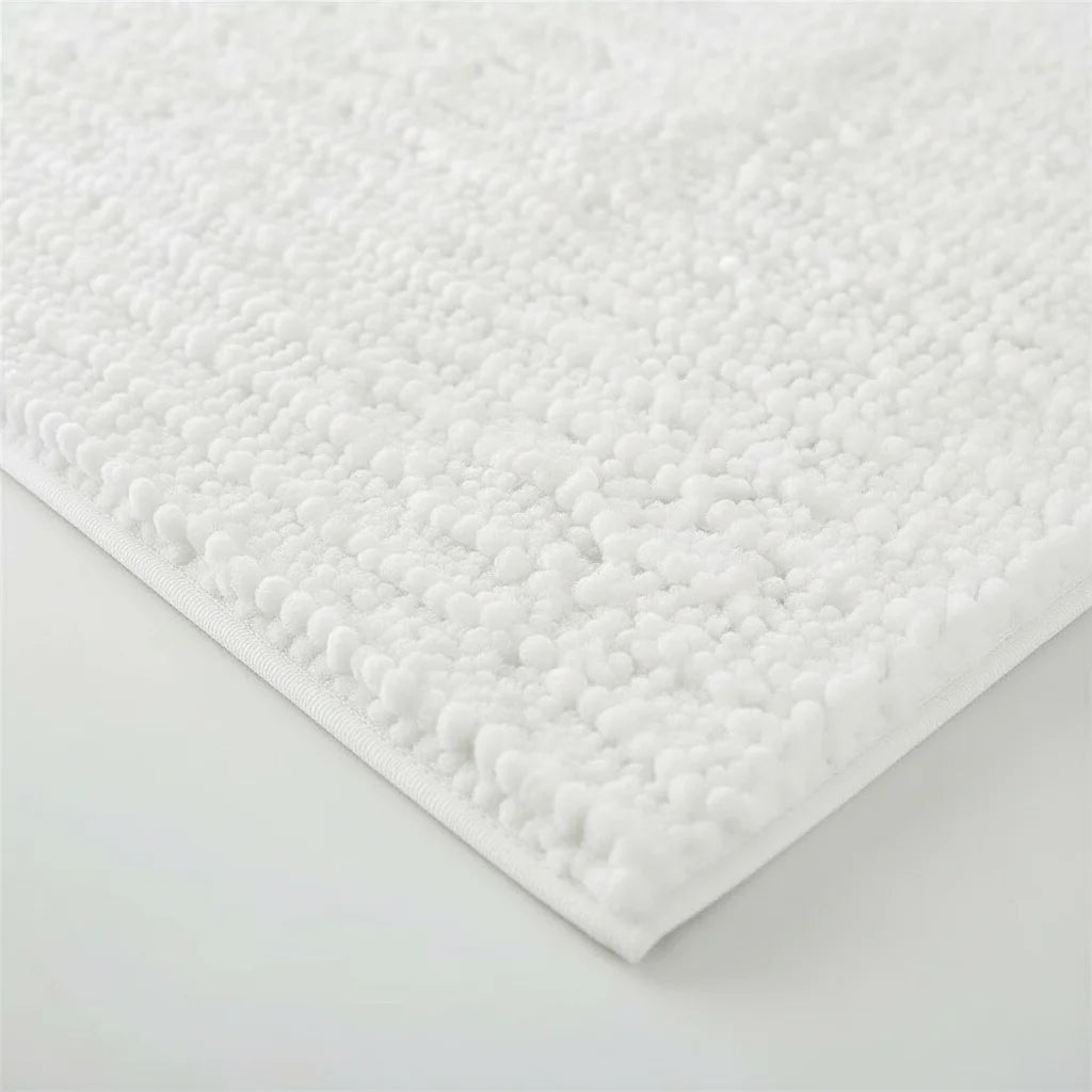 Tapis de Bain Moelleux Confort Blanc Ivoire