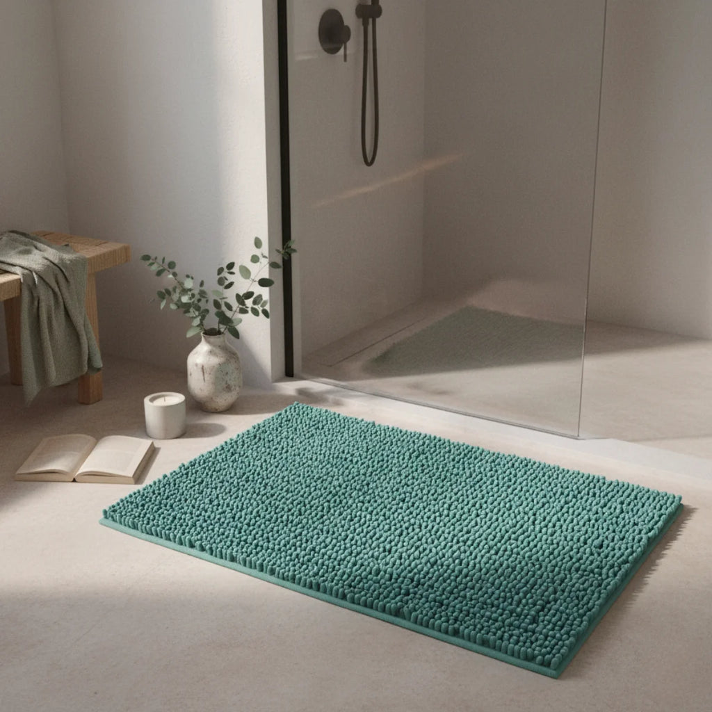 Tapis de Bain Moelleux Confort Jade Clair
