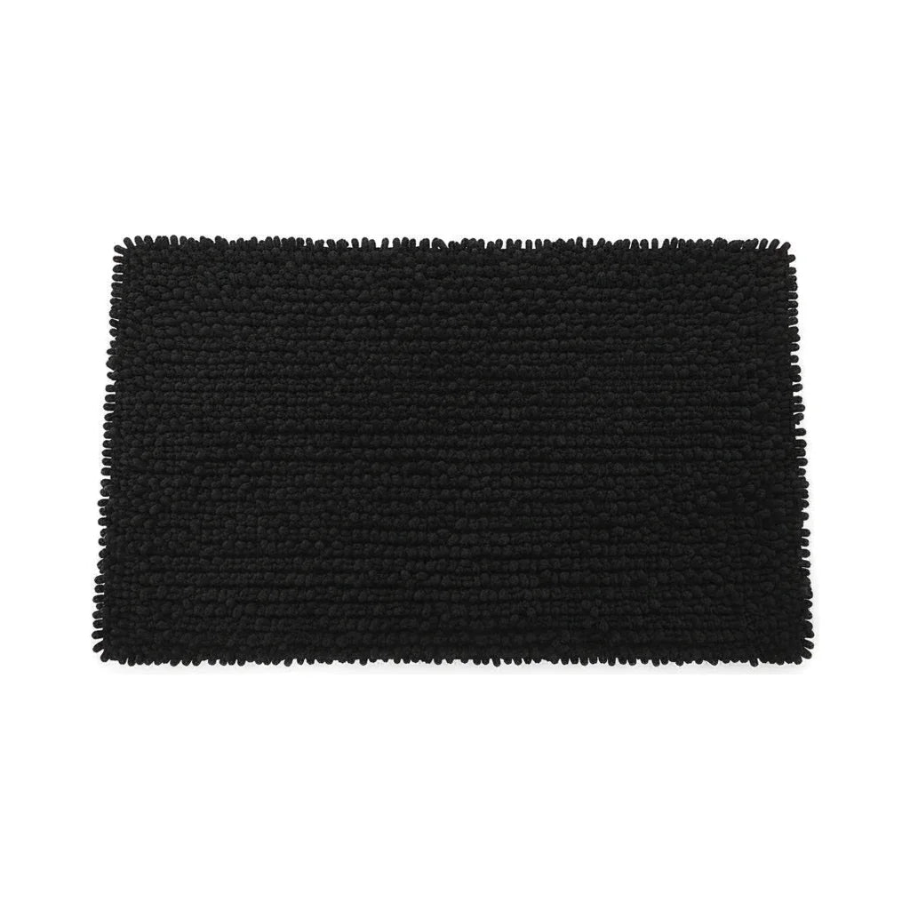 Tapis de Bain Moelleux Confort Noir Charbon