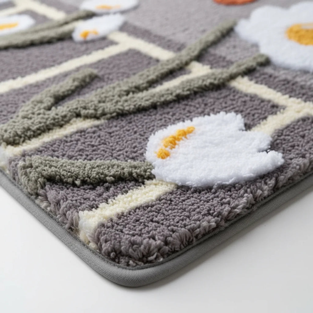 Tapis de Bain Motif Fleur Hello Fleuri