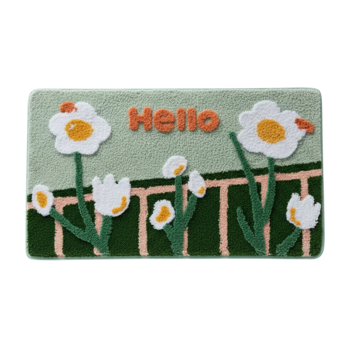 Tapis de Bain Motif Fleur Hello Végétal