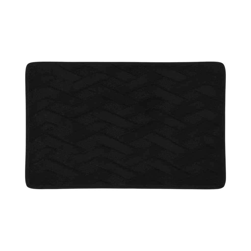 Tapis de Bain Motif Géométrique Noir Intense