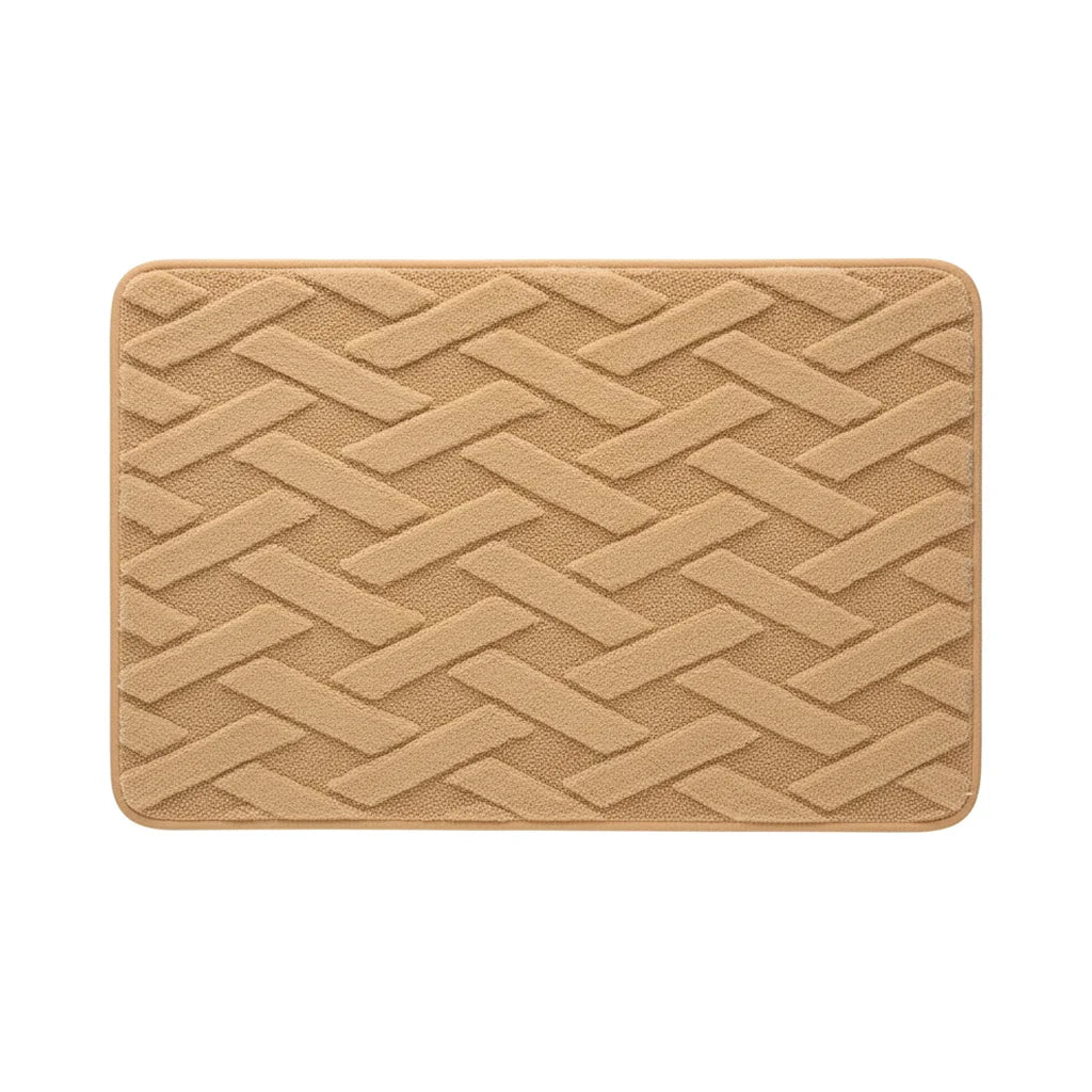 Tapis de Bain Motif Géométrique Sable Chaud