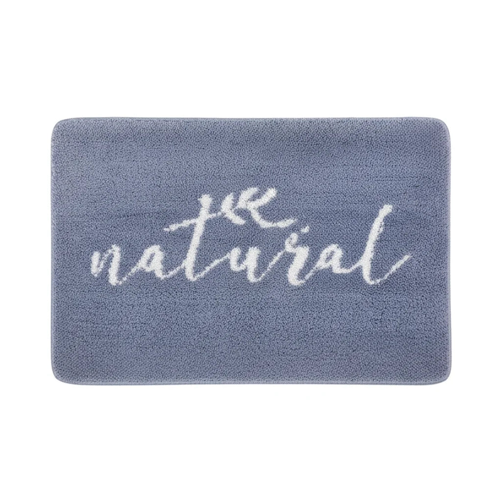 Tapis de Bain Natural Bleu Ardoise