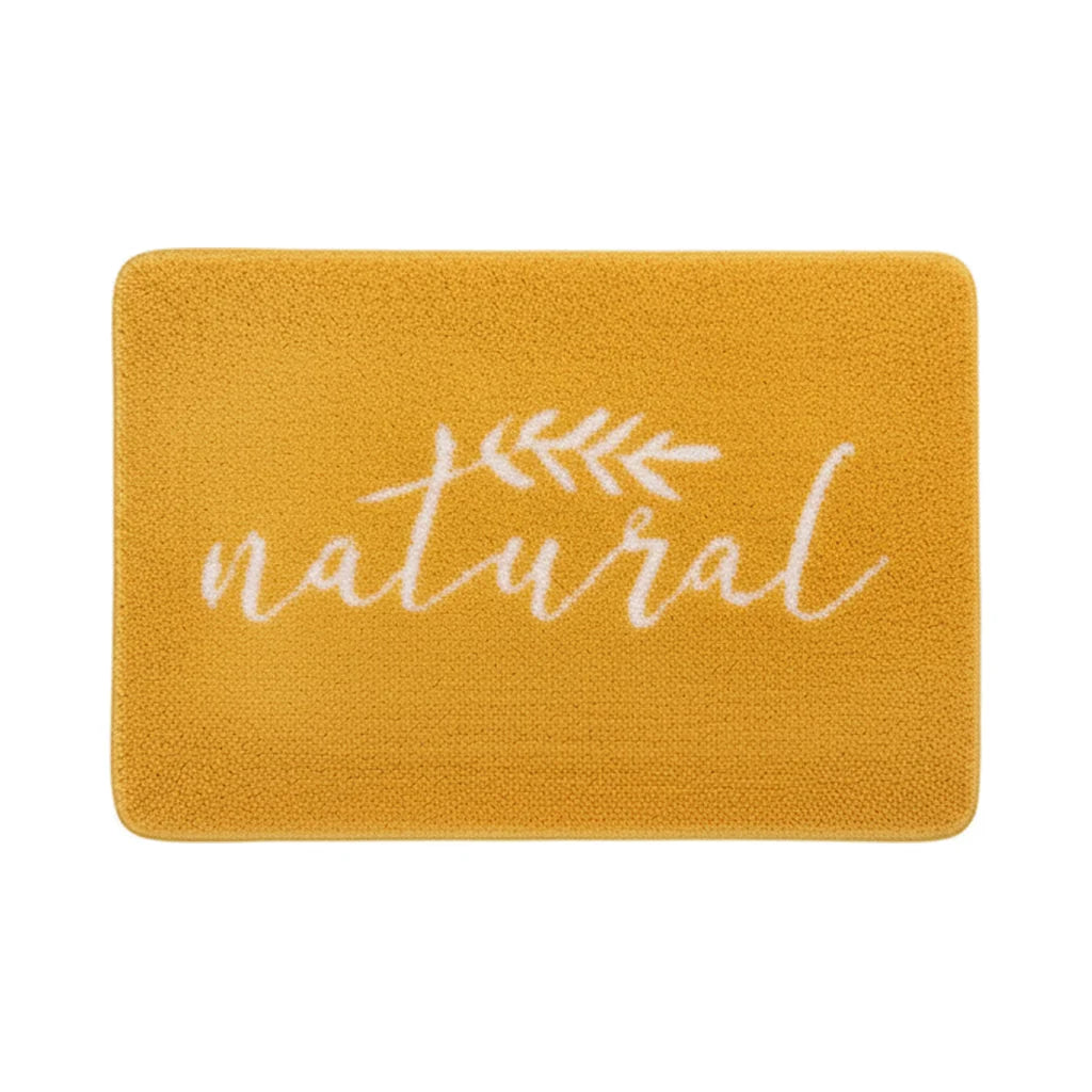 Tapis de Bain Natural Jaune Moutarde