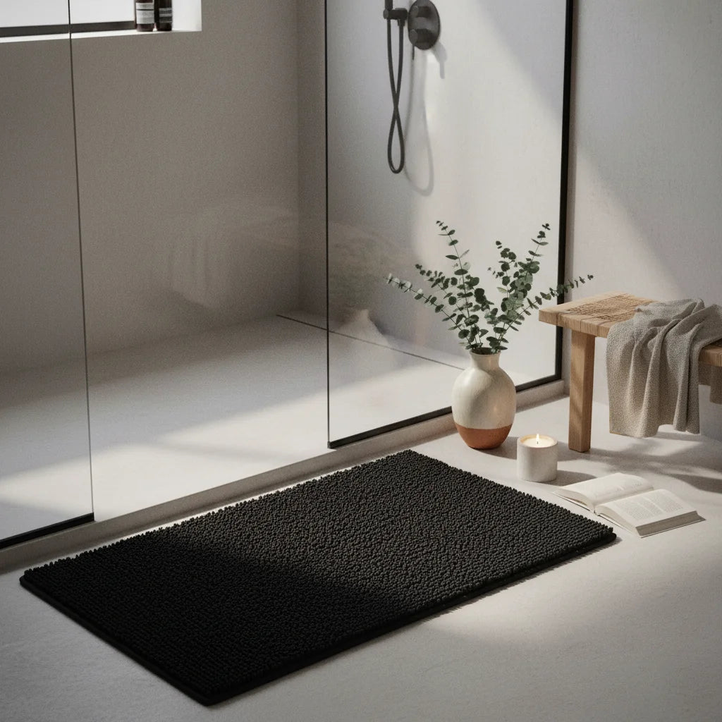 Tapis de Bain Noir 120 cm