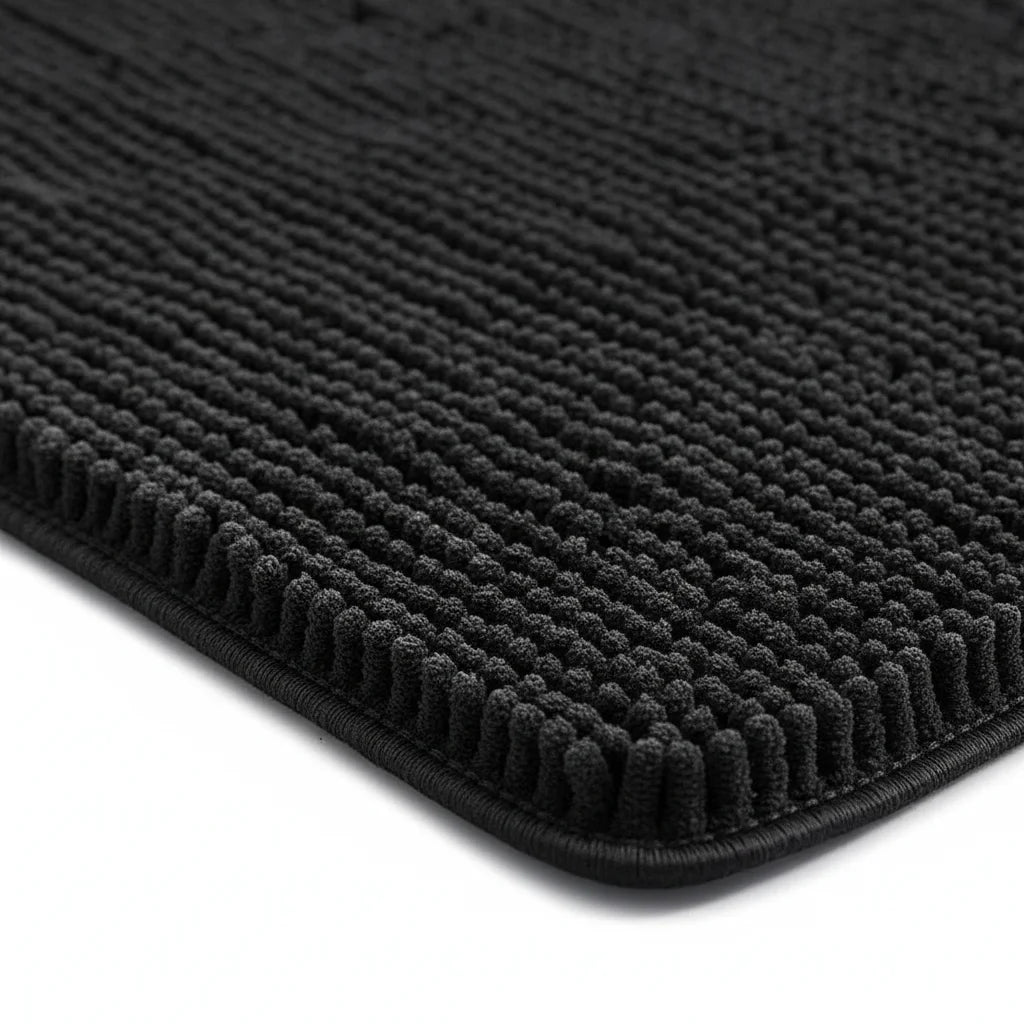 Tapis De Bain Noir 40x55cm