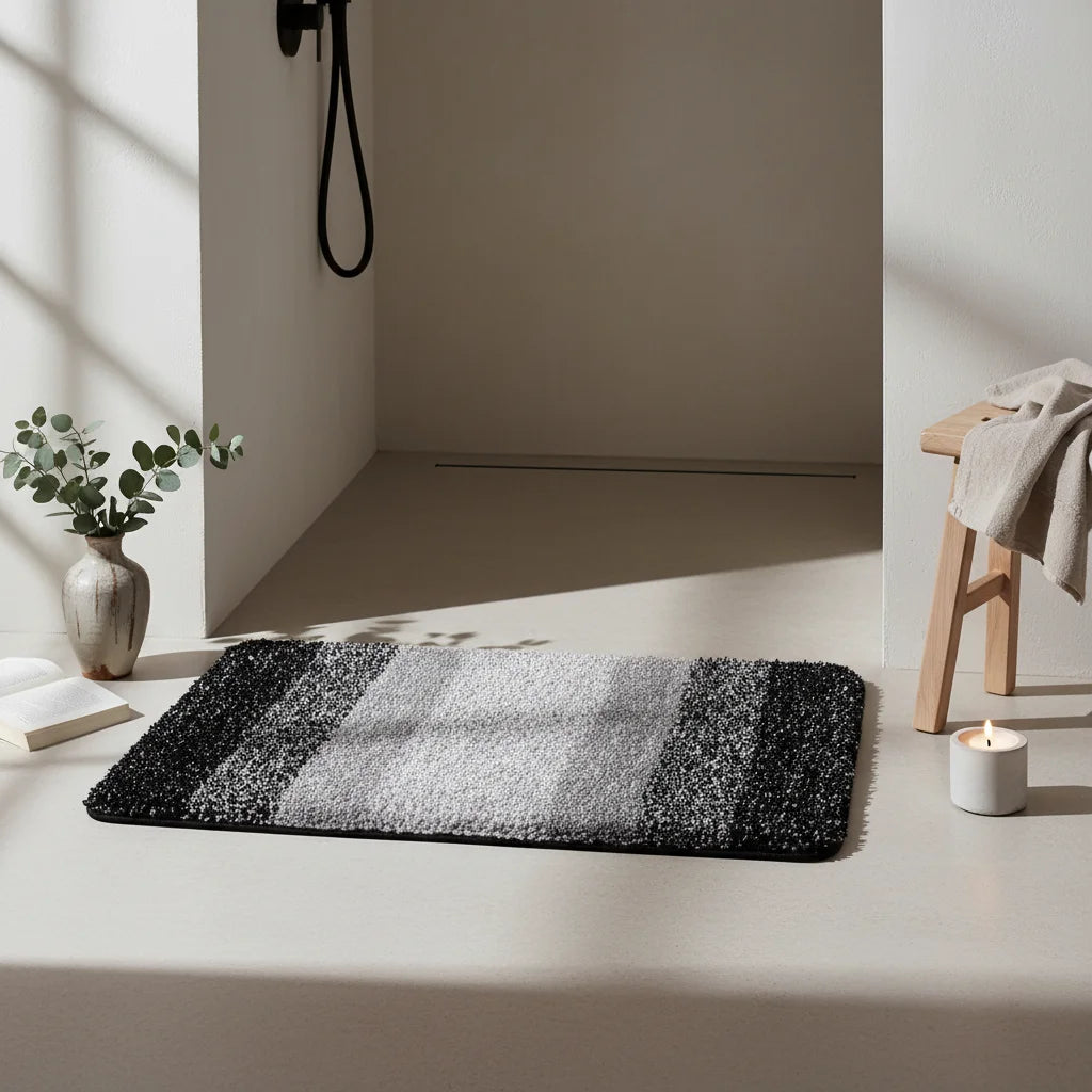 Tapis de Bain Noir et Blanc