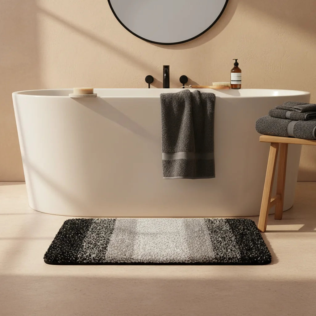 Tapis de Bain Noir et Blanc