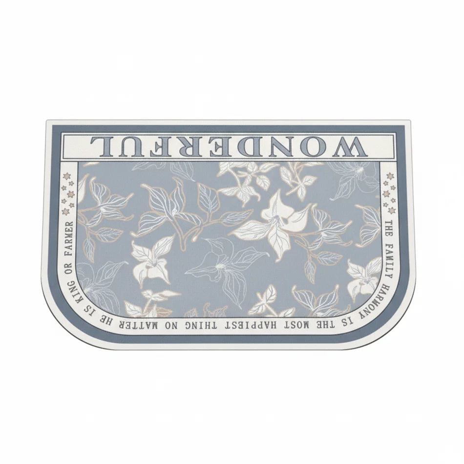 Tapis de Bain Orchidée Demi Lune Jardin Céleste