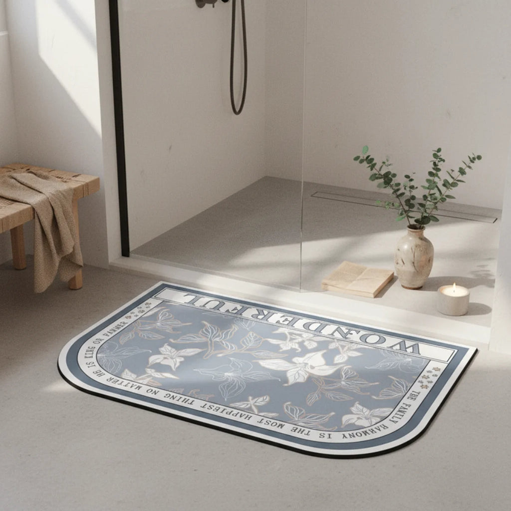 Tapis de Bain Orchidée Demi Lune Jardin Céleste