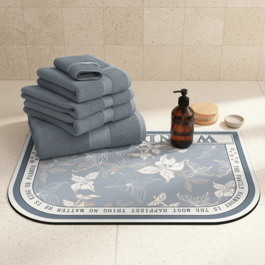 Tapis de Bain Orchidée Demi Lune Jardin Céleste