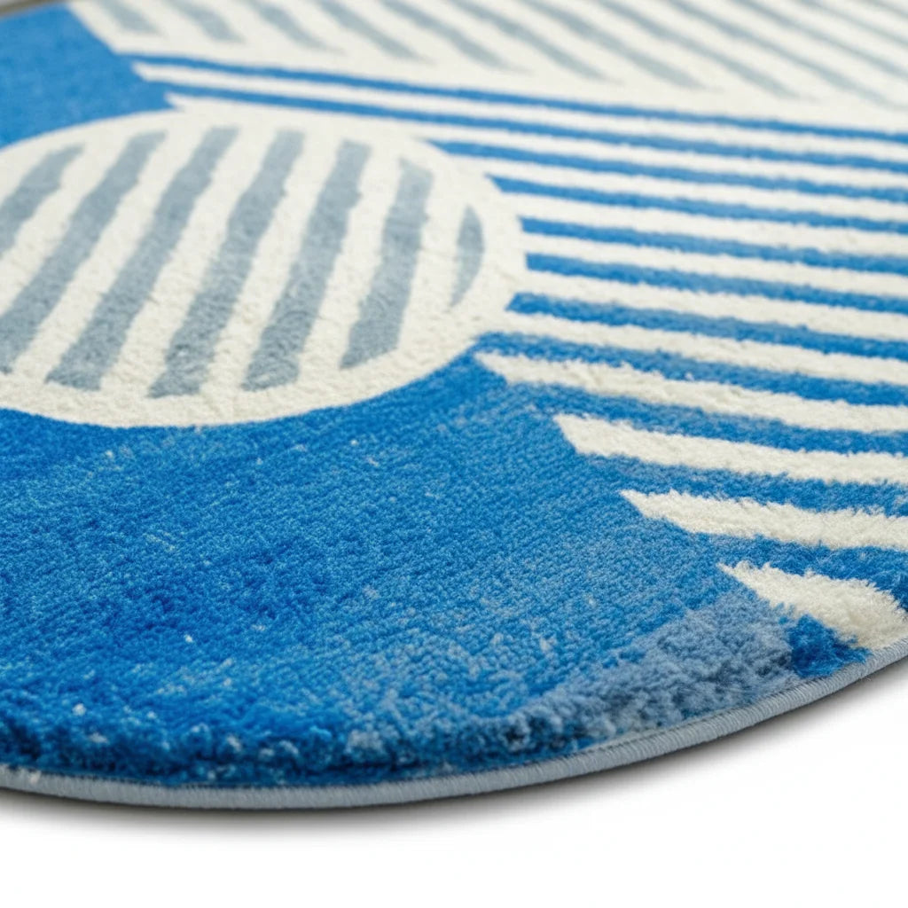 Tapis de Bain Ovale Mosaïque Océan