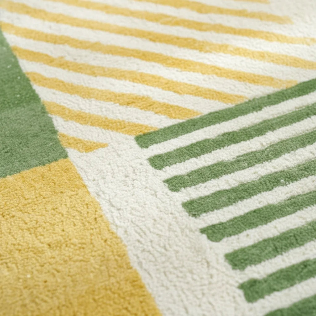 Tapis de Bain Ovale Mosaïque Végétale