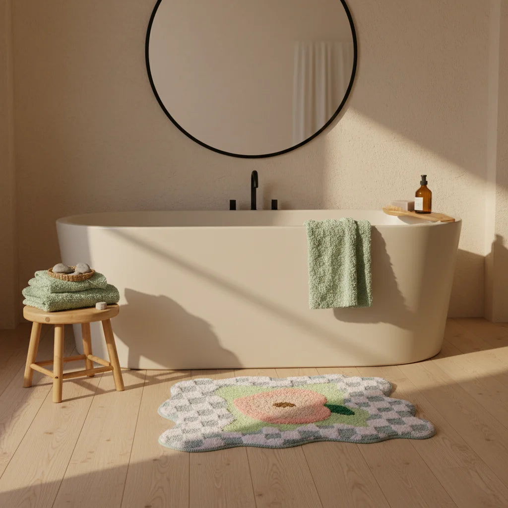 Tapis de Bain Peach Art