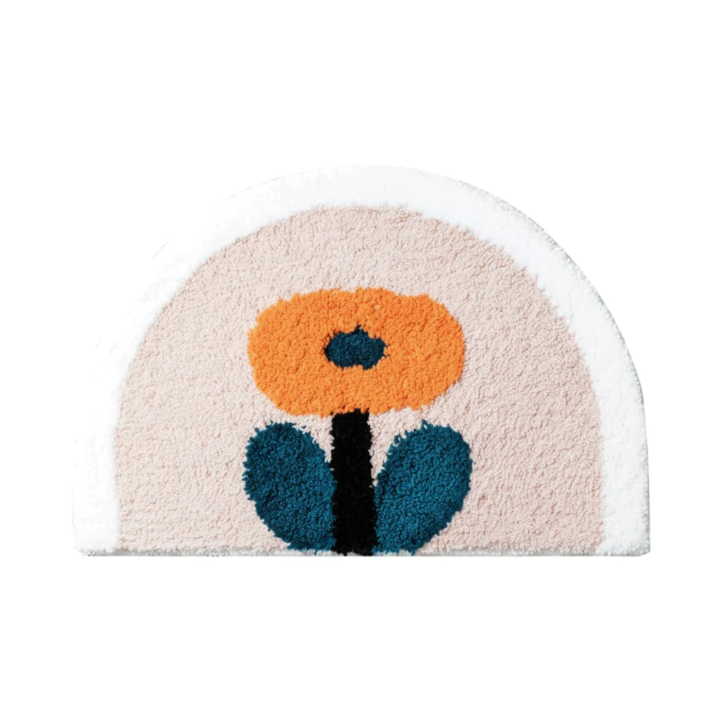 Tapis de Bain Petite Fleur Fleur Corail