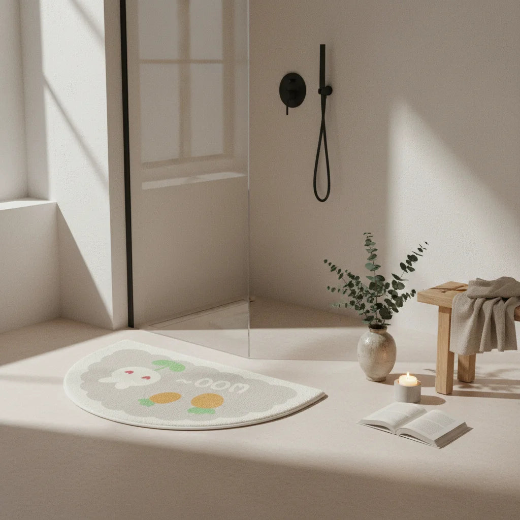 Tapis de Bain Rabbit Flower