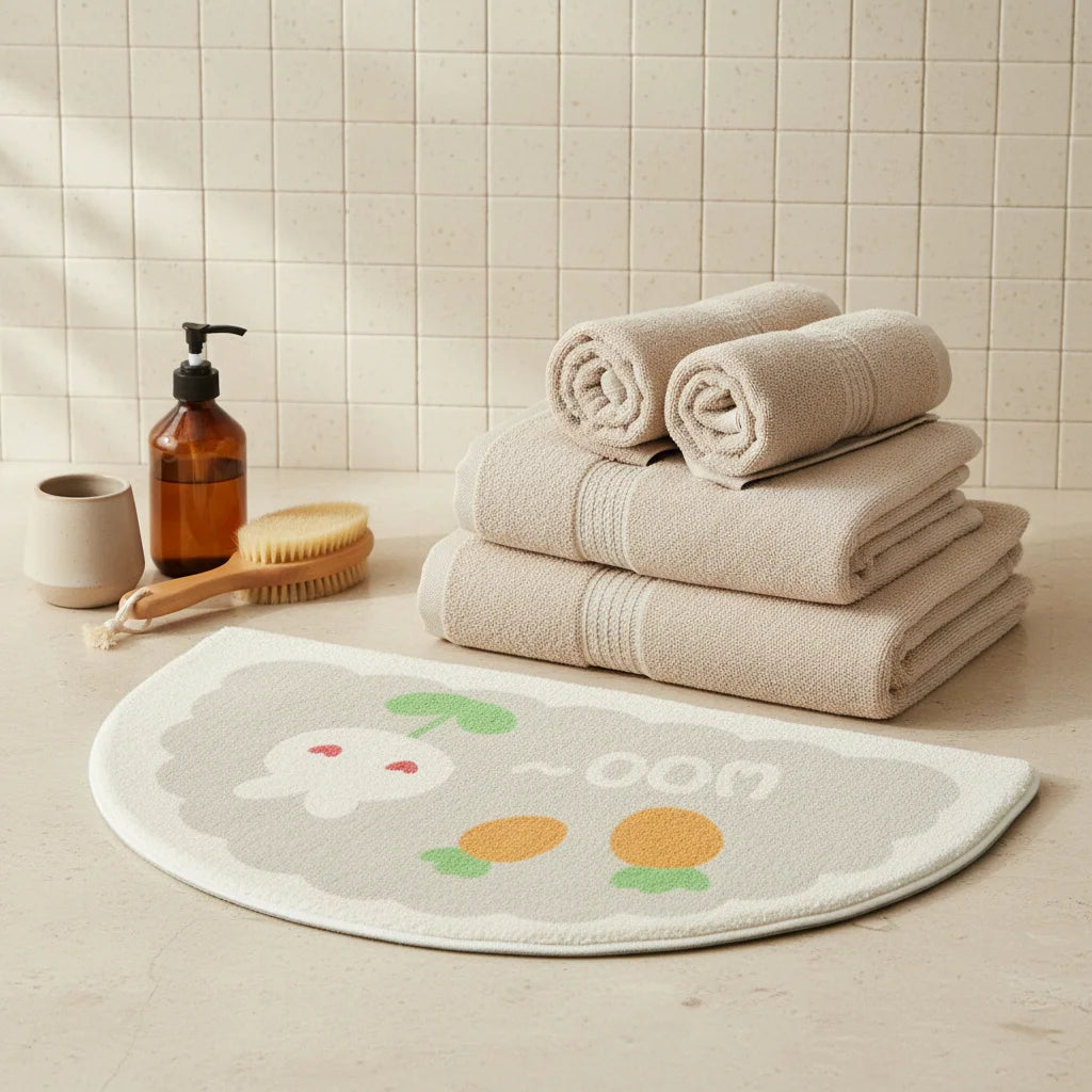 Tapis de Bain Rabbit Flower
