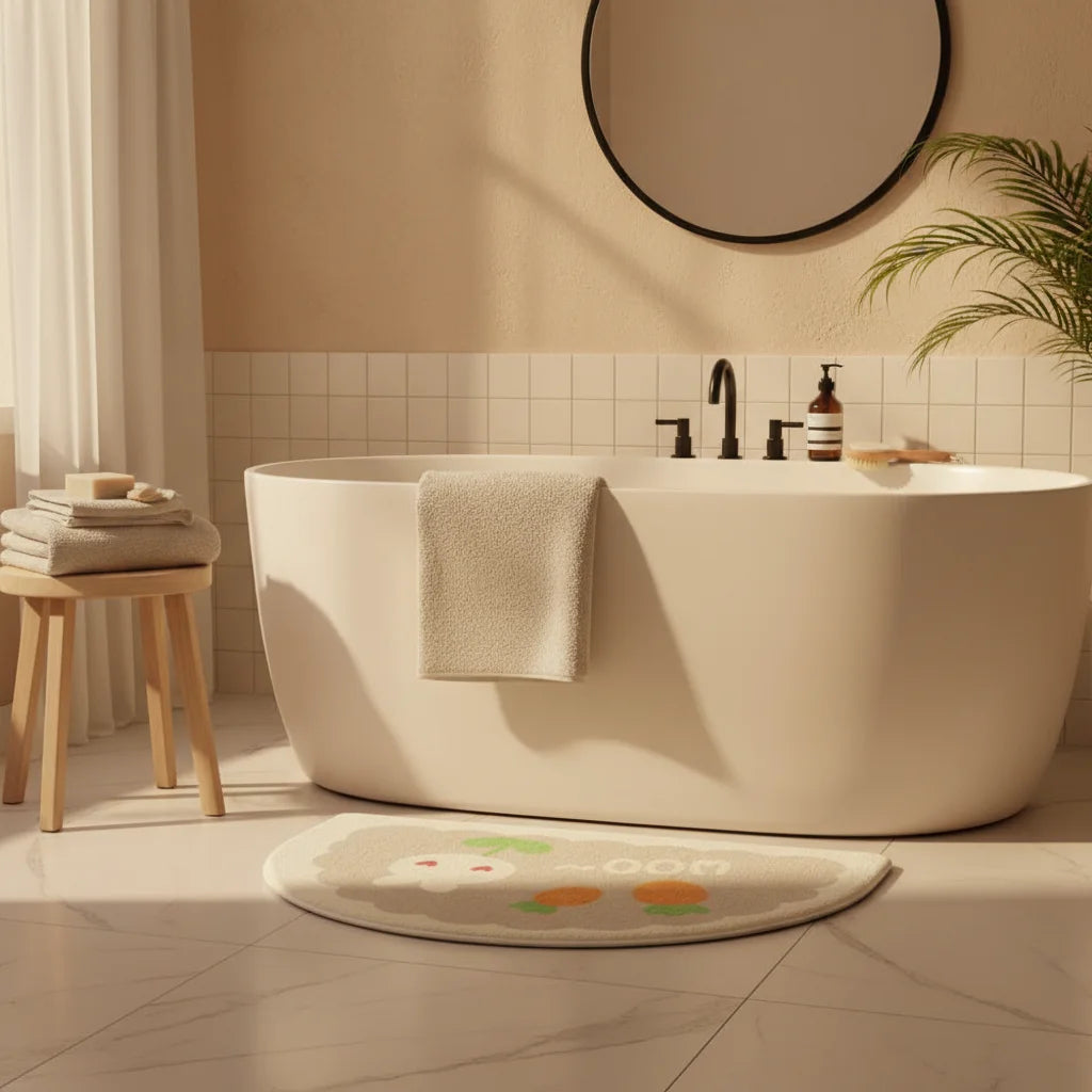 Tapis de Bain Rabbit Flower