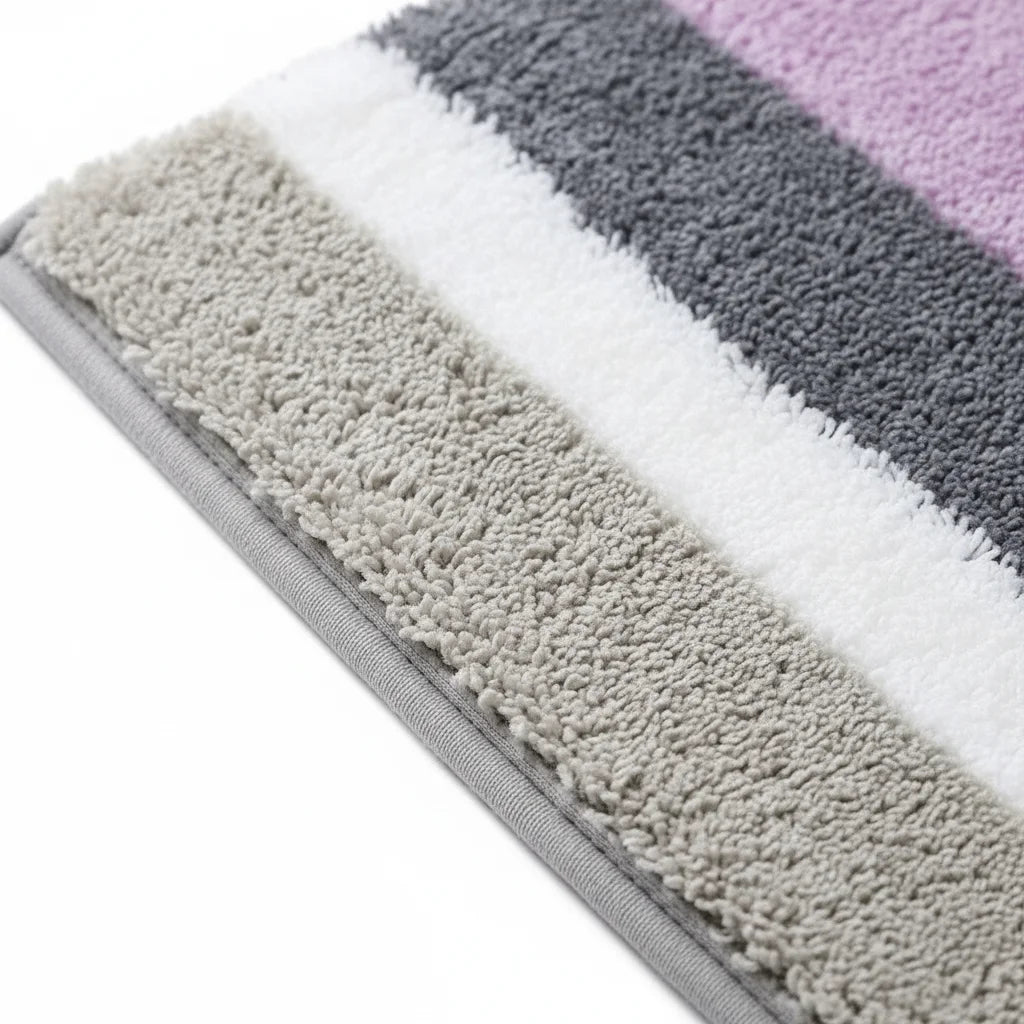 Tapis de Bain Rayures Rayures Lilas