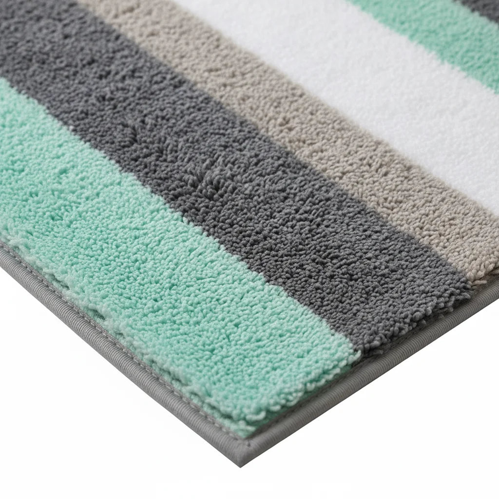 Tapis de Bain Rayures Rayures Menthe