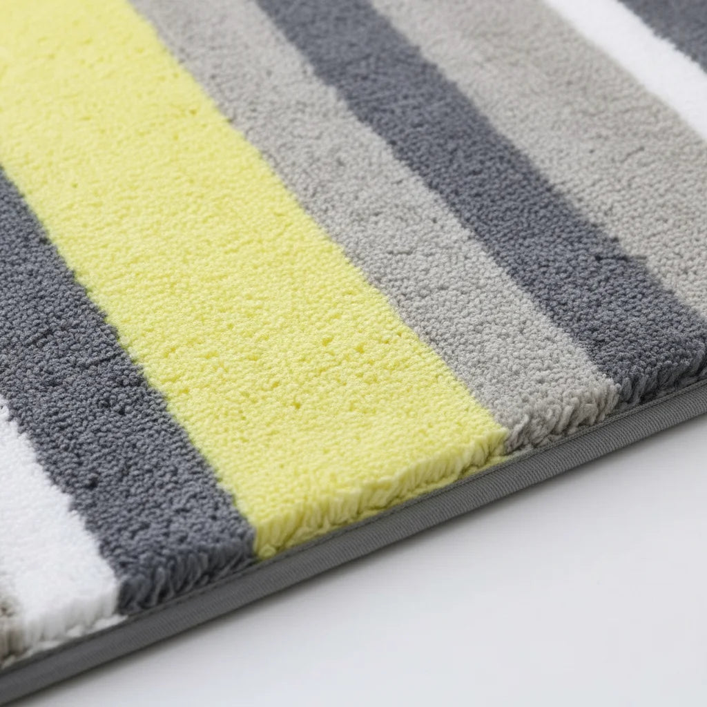 Tapis de Bain Rayures Rayures Citron