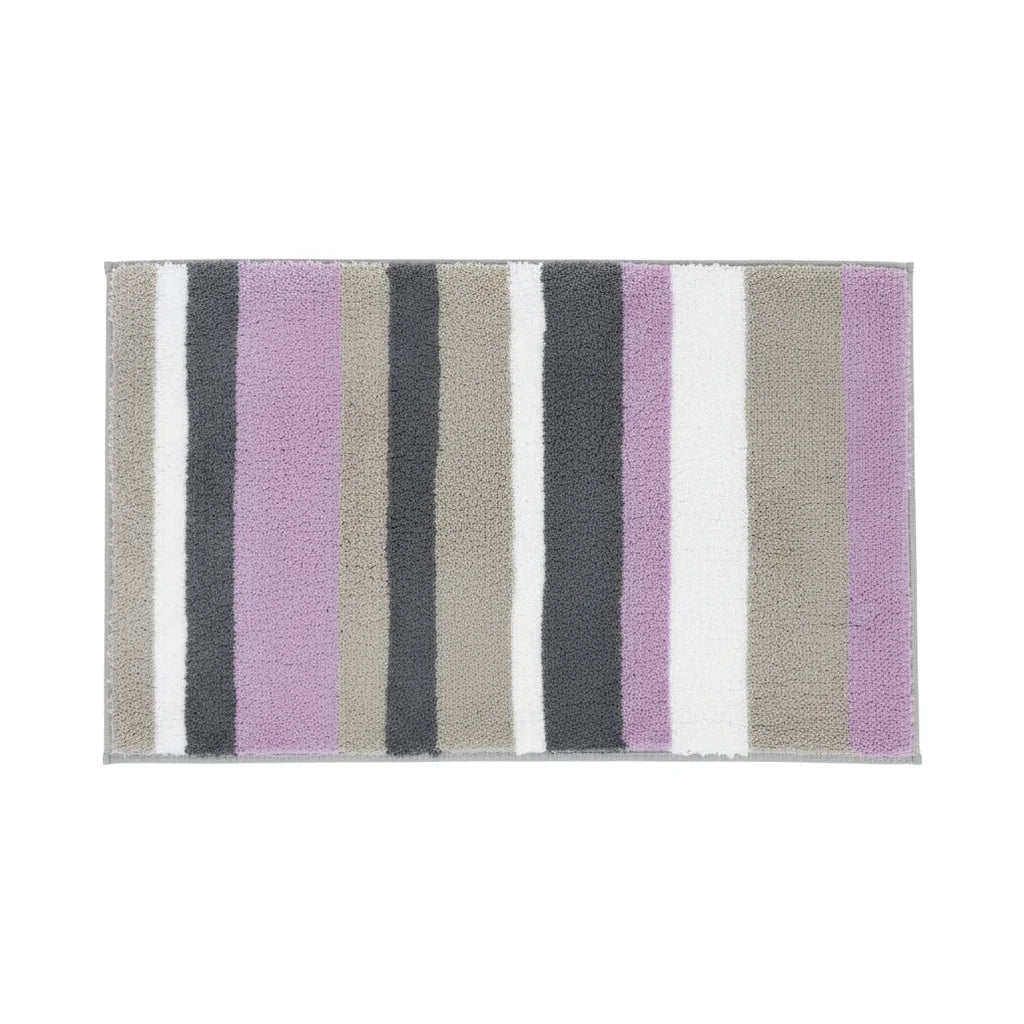 Tapis de Bain Rayures Rayures Lilas