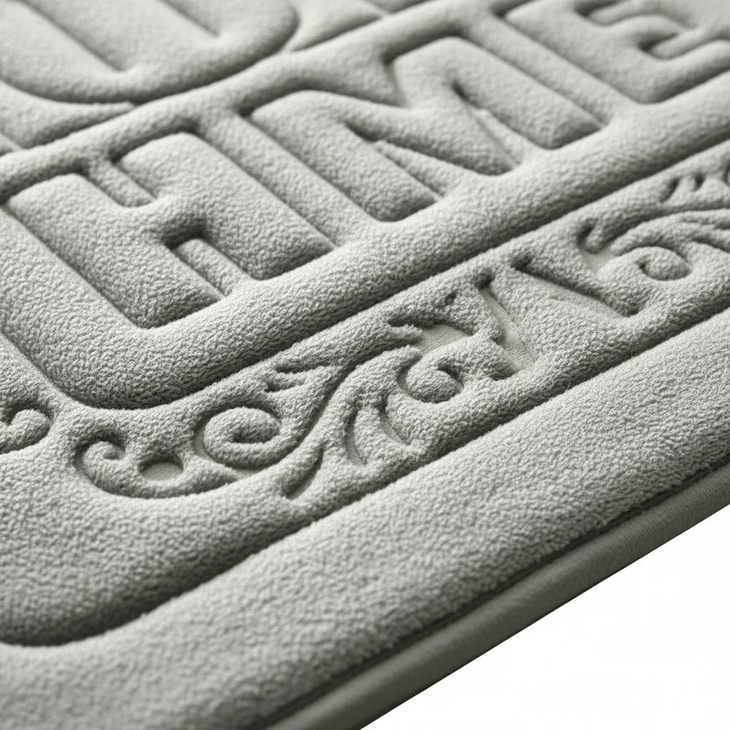 Tapis de Bain Rectangulaire Gris Pierre