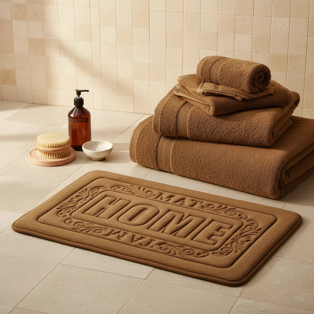 Tapis de Bain Rectangulaire Chocolat Intense