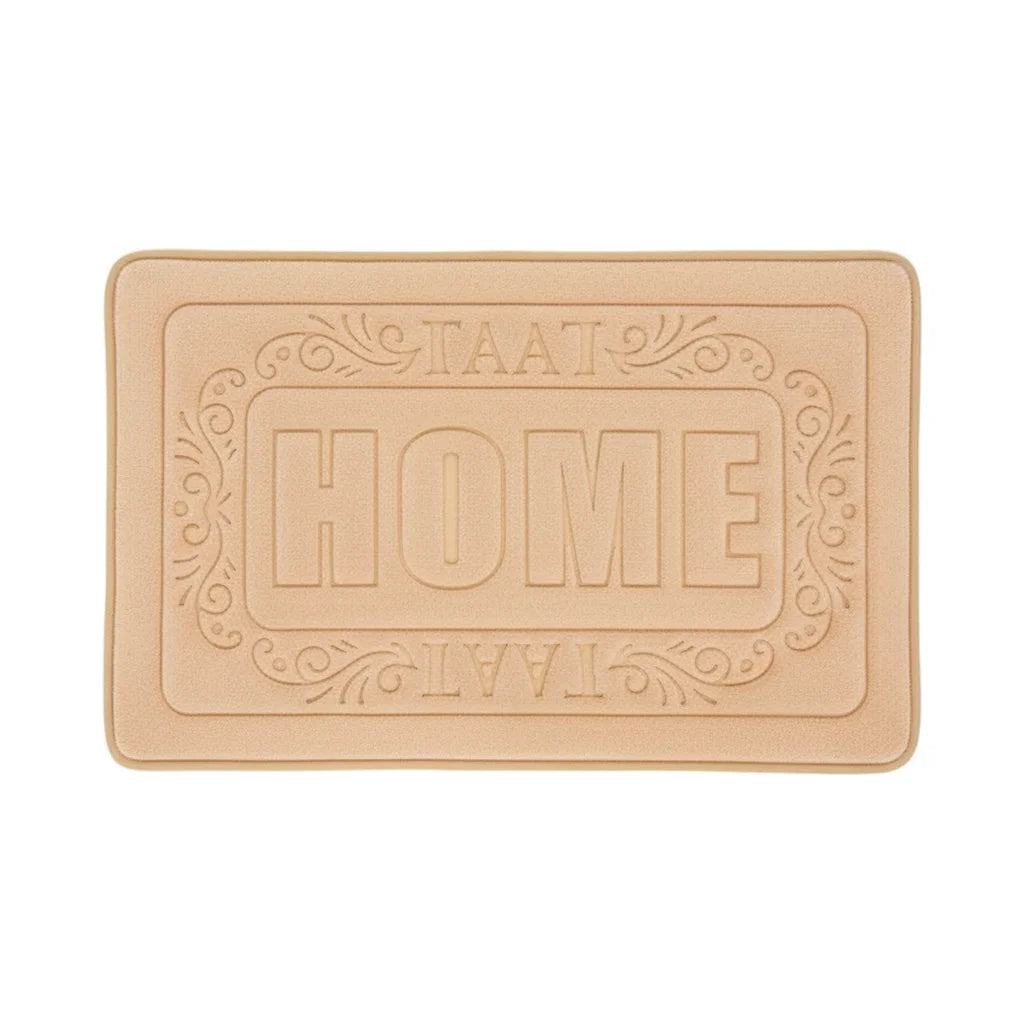 Tapis de Bain Rectangulaire Beige Sable