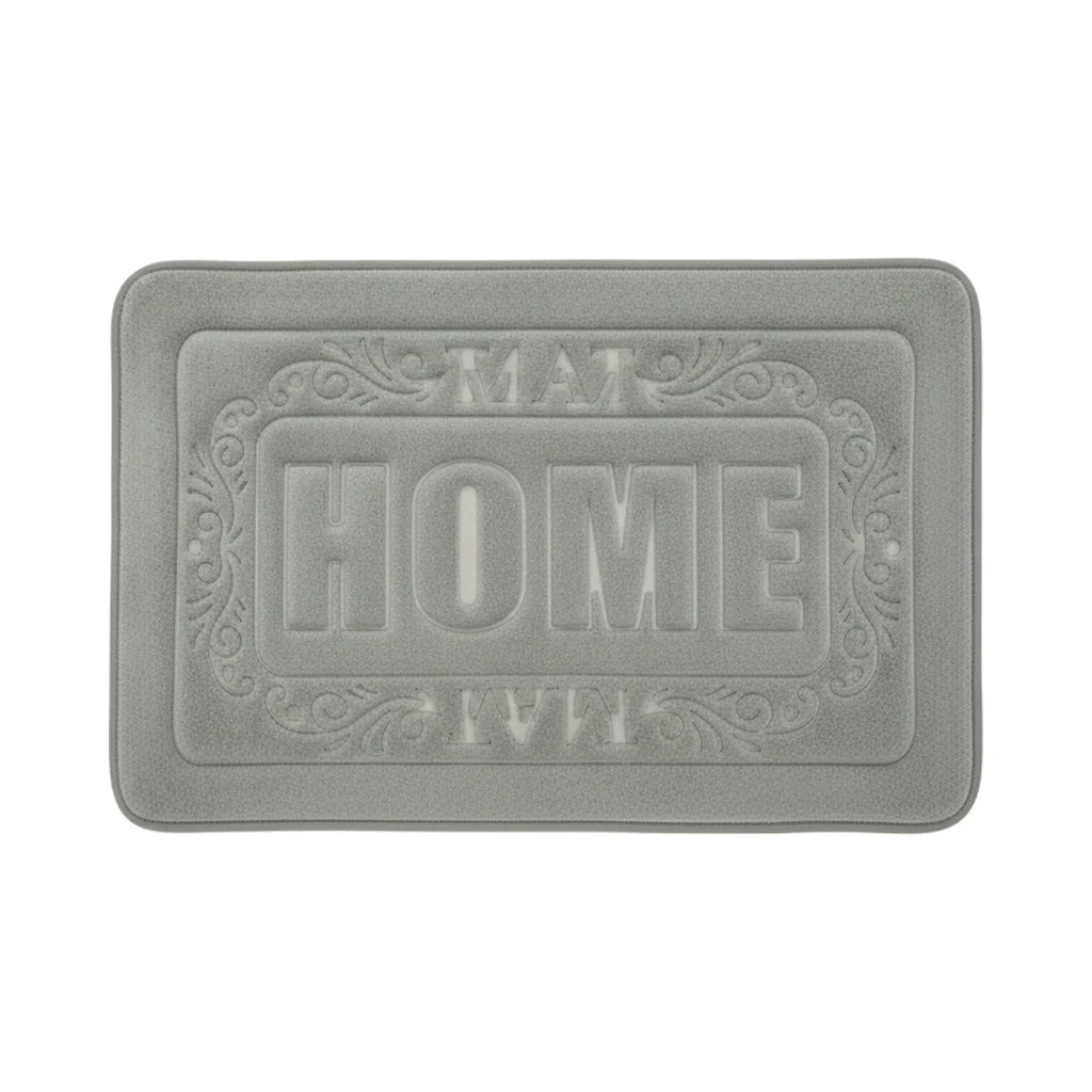 Tapis de Bain Rectangulaire Gris Pierre