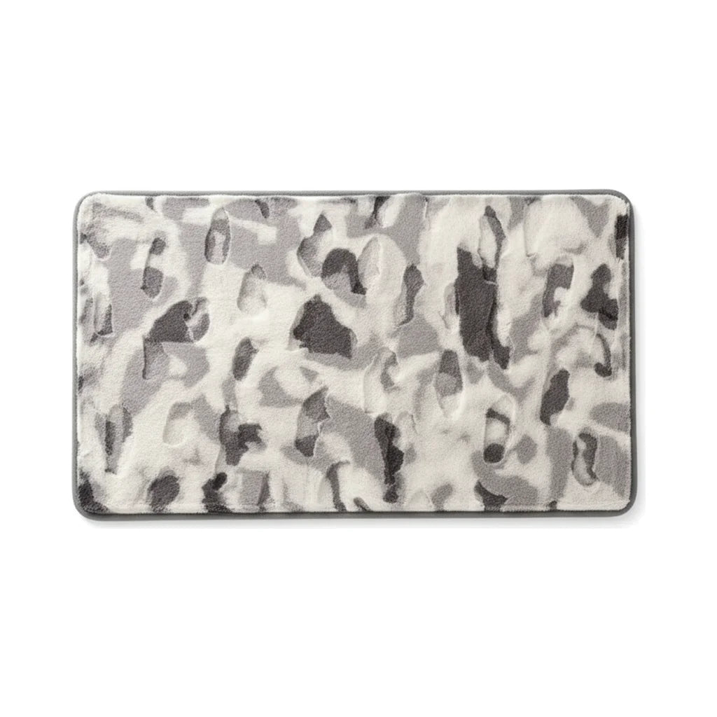 Tapis de Bain Shaggy Aquarelle Grise