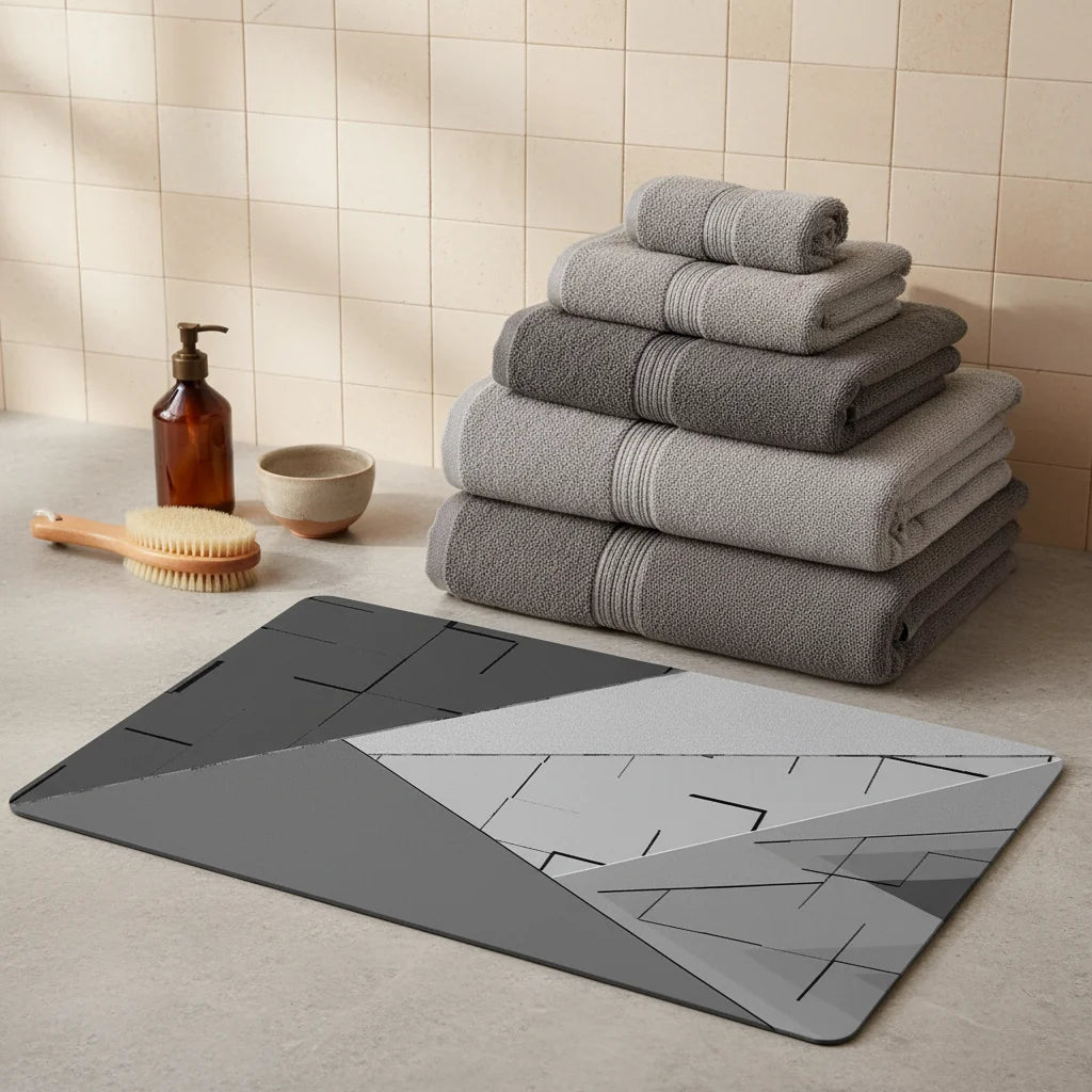 Tapis de Bain Style Industriel 60x90cm