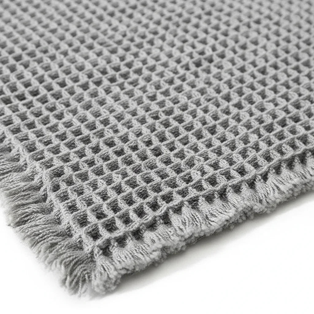 Tapis de Bain Tissé Gris Perle
