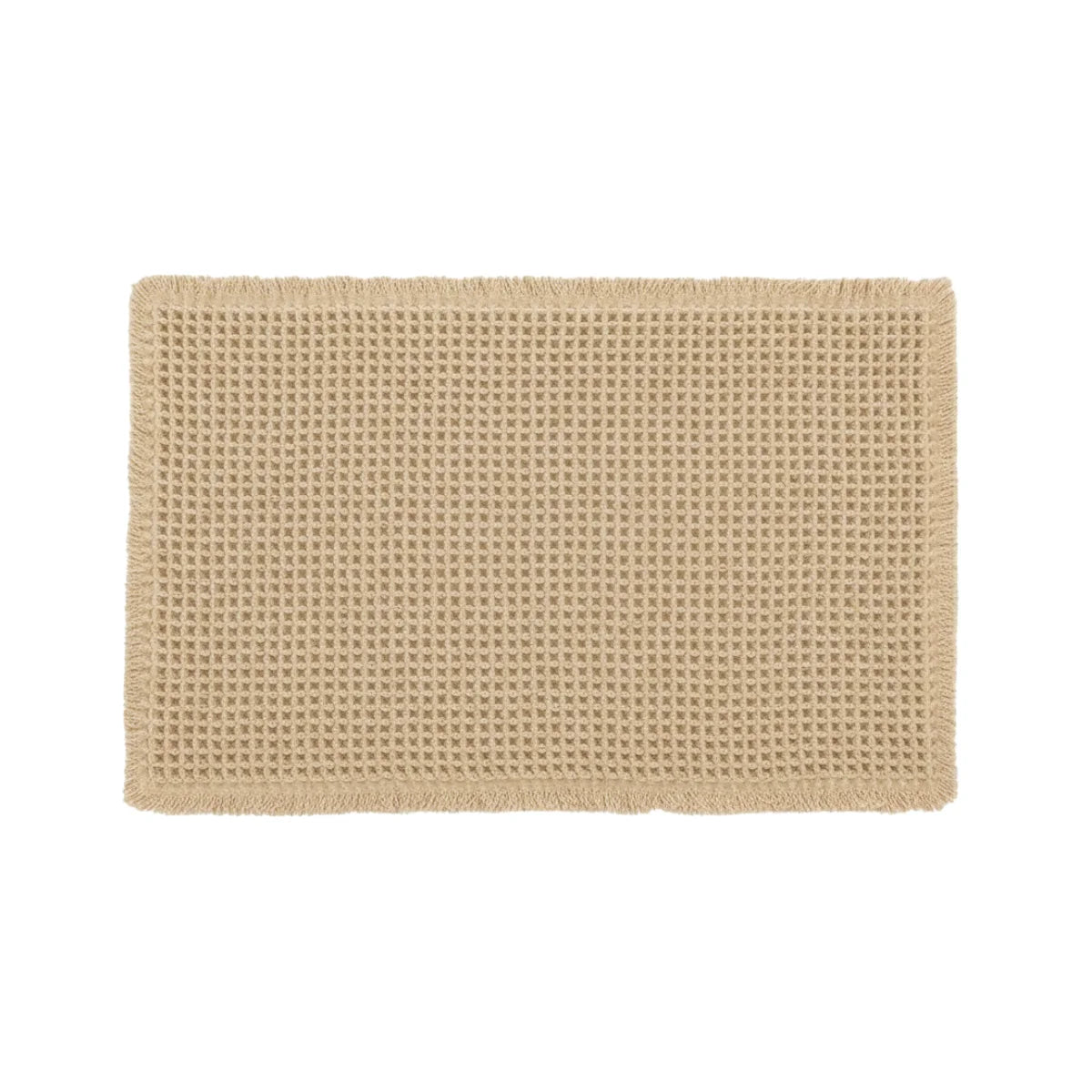 Tapis de Bain Tissé Beige Sable
