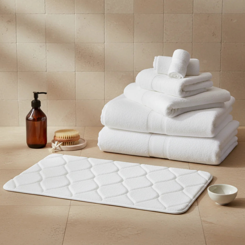 Tapis de Bain Très Epais Blanc