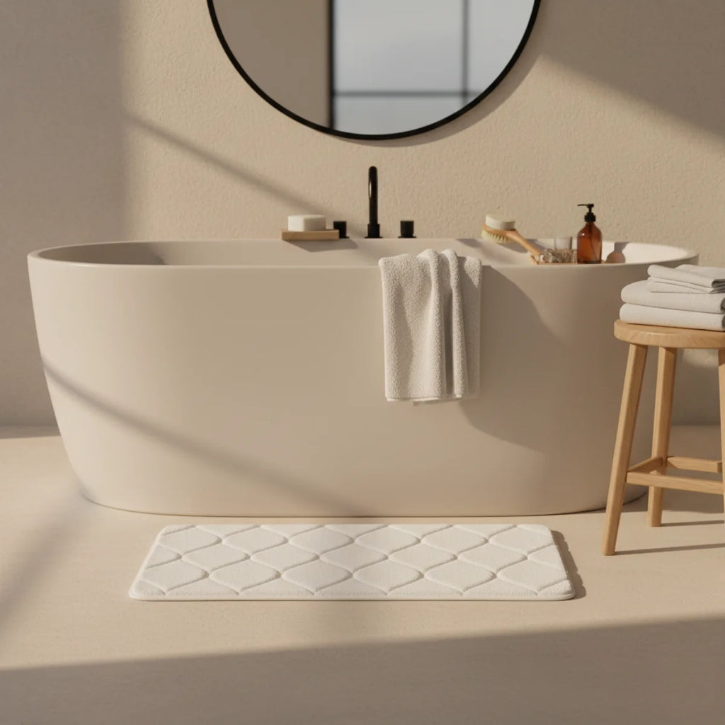 Tapis de Bain Très Epais Blanc