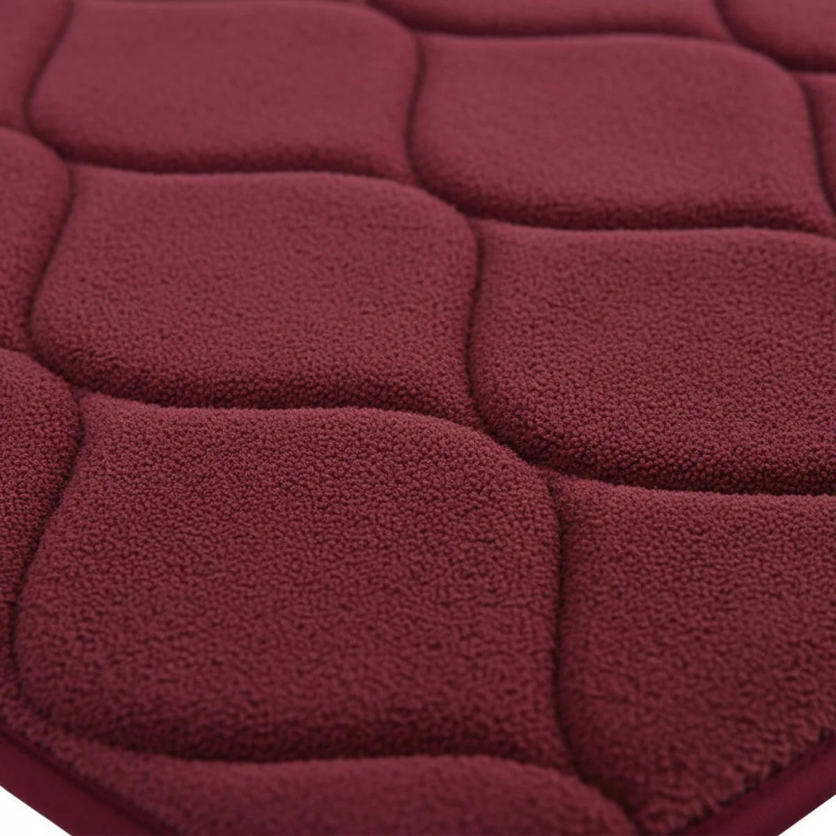 Tapis de Bain Très Epais Rouge bordeaux