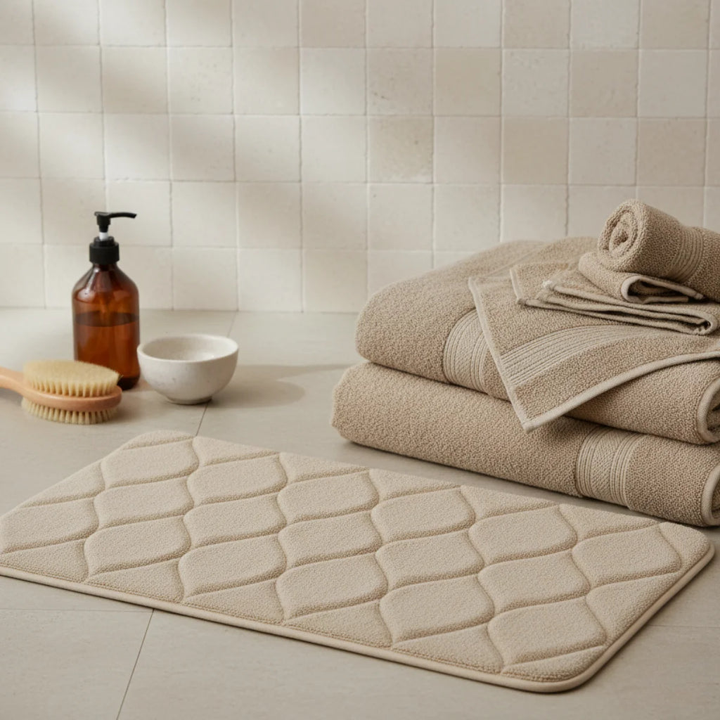 Tapis de Bain Très Epais Bleu marine