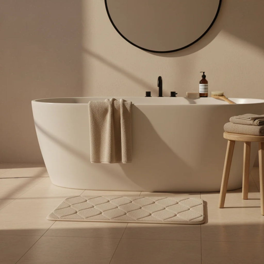 Tapis de Bain Très Epais Bleu marine