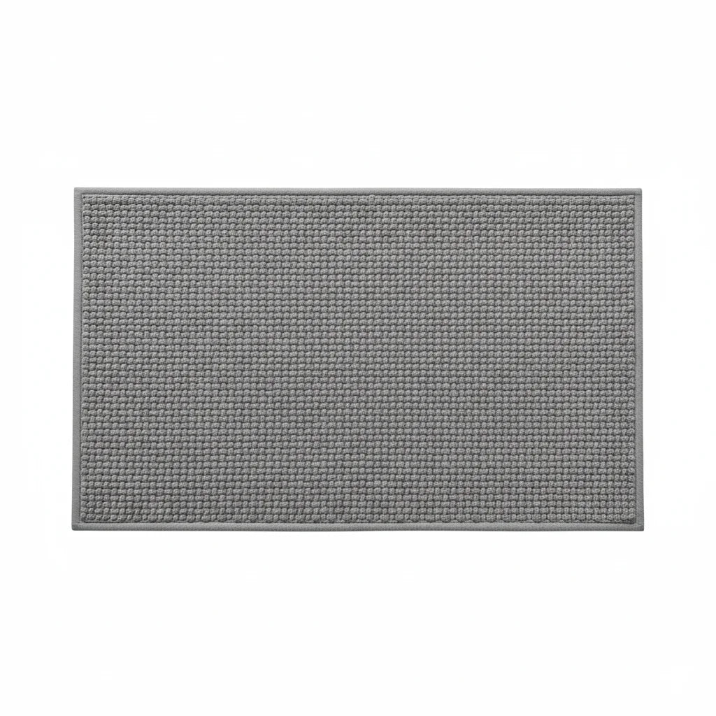 Tapis de Bain Tressé Gris Anthracite