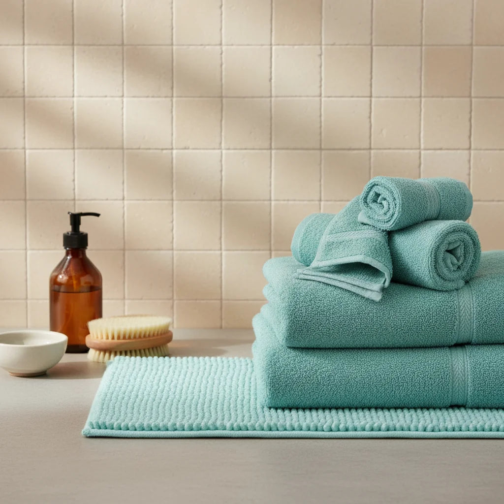 Tapis de Bain Turquoise