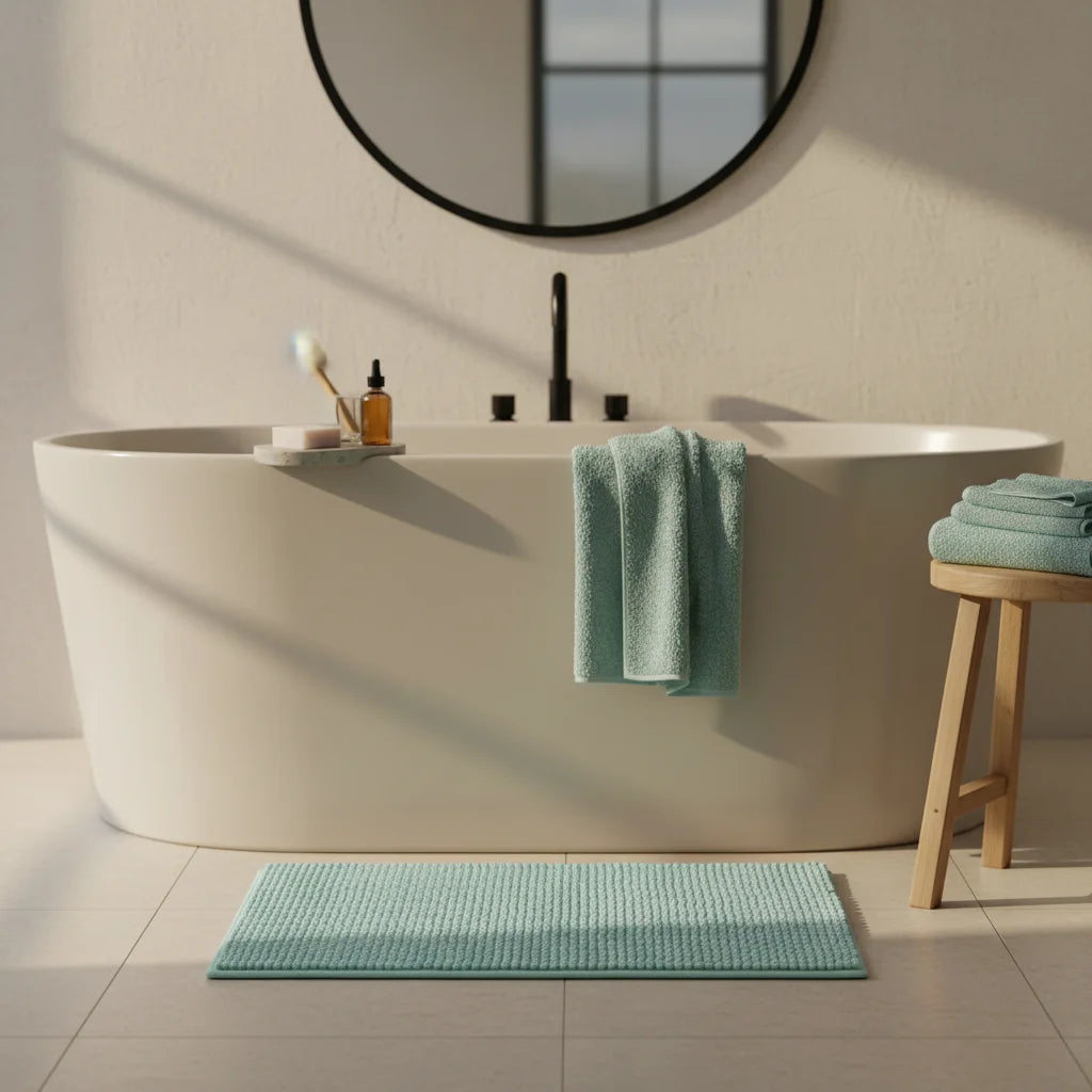 Tapis de Bain Turquoise