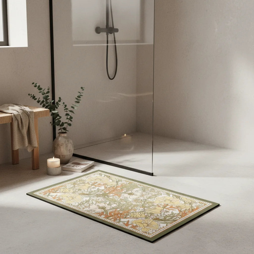 Tapis de Bain Ultra Absorbant en Diatomite Jaune Morris