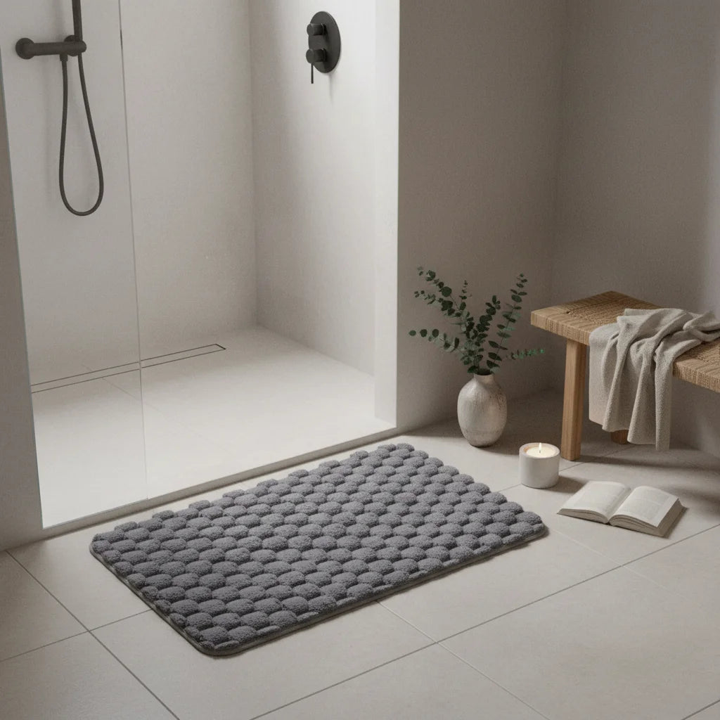 Tapis de Bain Ultra Doux Gris Perle